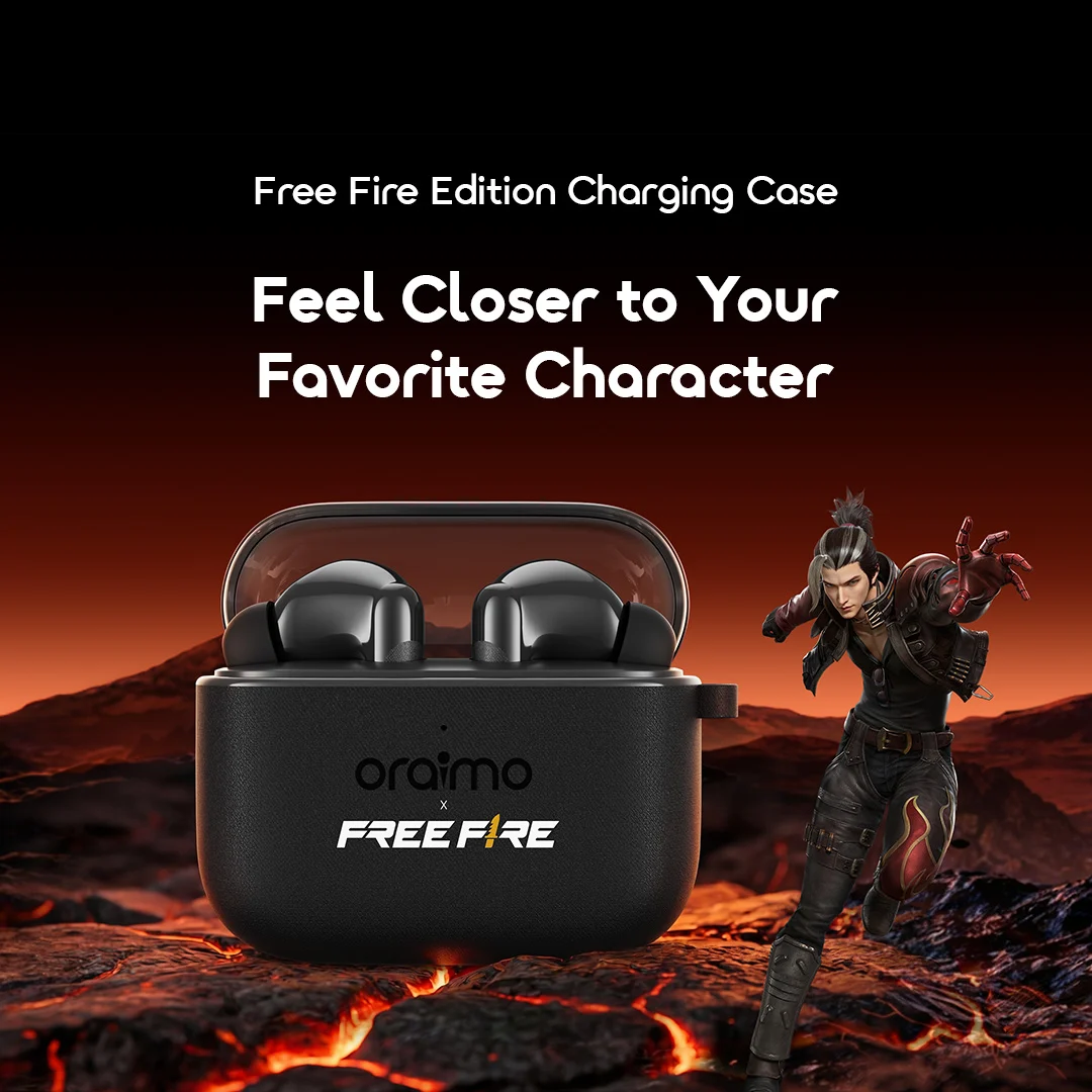 oraimo True Wireless Earbuds SpaceBuds HAYATO OTW-325 03 Free Fire Charging Case oraimo True Wireless Earbuds SpaceBuds HAYATO OTW-325 03 Free Fire Charging Case