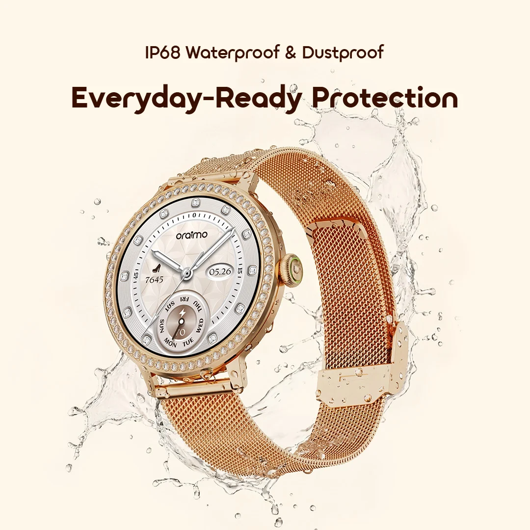 oraimo Smart Watch Watch Muse 2 OSW-833N 9 IP68 Waterproof & Dustproof Everyday-Ready Protection oraimo Smart Watch Watch Muse 2 OSW-833N 9 IP68 Waterproof & Dustproof Everyday-Ready Protection