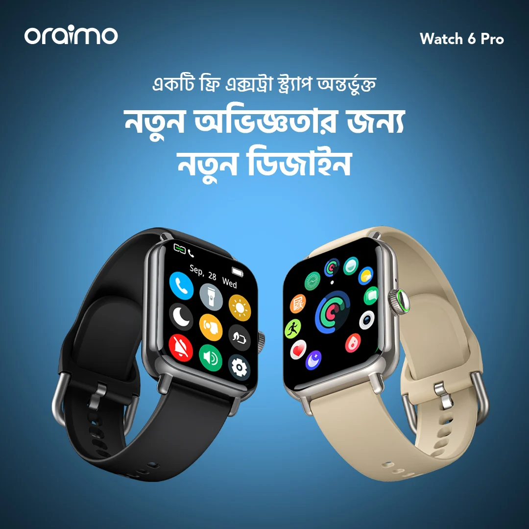 oraimo-Smart-Watch-Watch-6-Pro-OSW-807S-7- Time100+ Sport Modes oraimo-Smart-Watch-Watch-6-Pro-OSW-807S-7- Time100+ Sport Modes