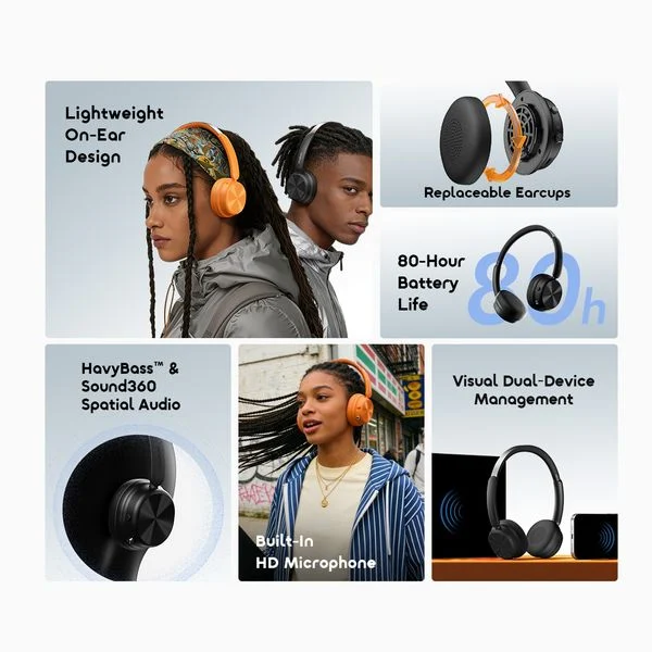 BoomPop Air Lightweight On-Ear Wireless Headphones price in Bangladesh