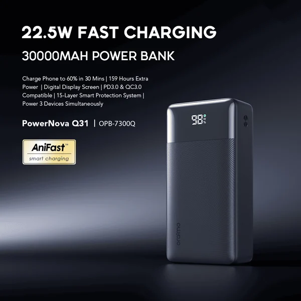 PowerNova Q31 30000mAh 22.5W Fast Charging Power Bank price in Bangladesh