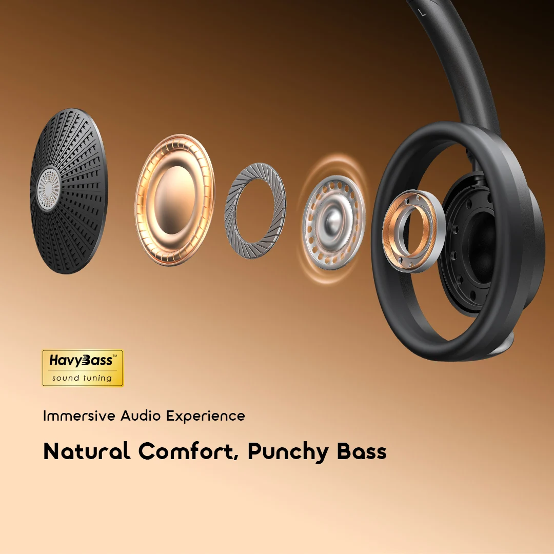 oraimo Open-Ear Wireless Headphones OpenLoop OPN-670N 04 Immersive Audio Experience Natural Comfort, Punchy Bass