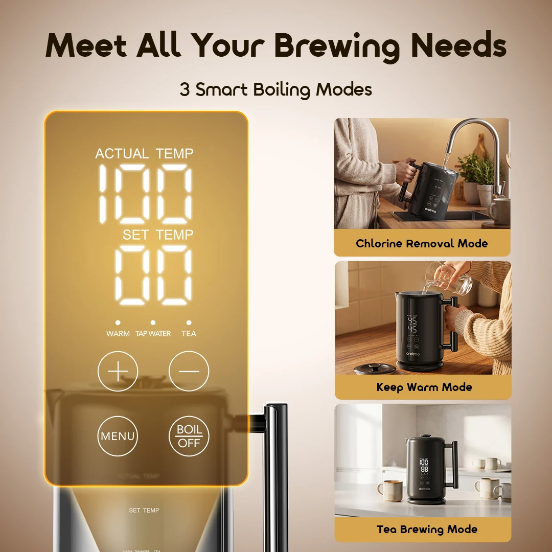 oraimo Electric Kettle FastBrew OEK-261A 03 - Multiple Smart Boiling Modes oraimo Electric Kettle FastBrew OEK-261A 03 - Multiple Smart Boiling Modes