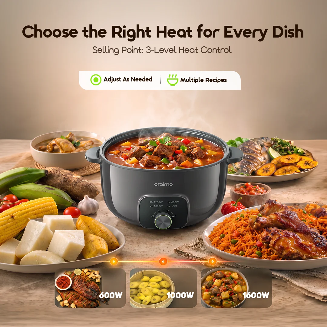 oraimo multipot s1 lite africa OEH-262A 08 choose right heat every dish oraimo multipot s1 lite africa OEH-262A 08 choose right heat every dish