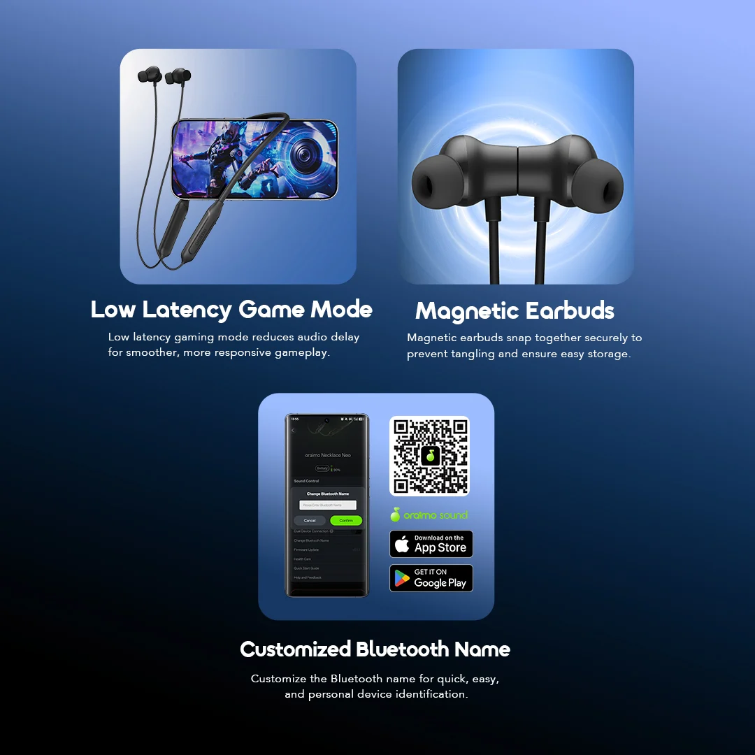 oraimo Earphone Necklace Neo OEB-310 09 Additional Features oraimo Earphone Necklace Neo OEB-310 09 Additional Features