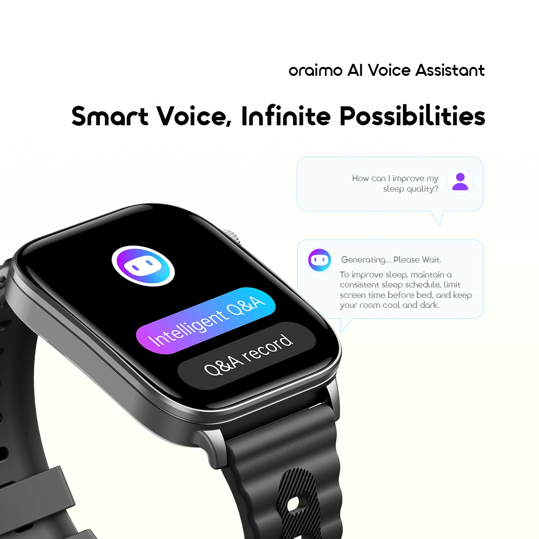 oraimo Smart Watch Watch Nova 2 Air OSW-814S 07 oraimo AI Voice Assistant oraimo Smart Watch Watch Nova 2 Air OSW-814S 07 oraimo AI Voice Assistant