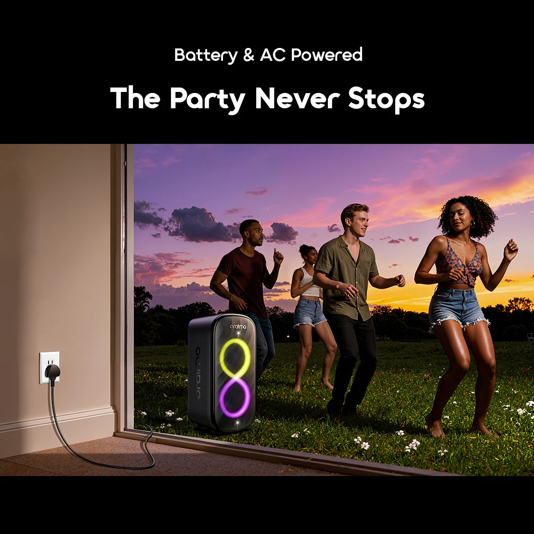 oraimo Wireless Party Speaker SpaceBox Max OBS-982 8 Battery & AC Powered oraimo Wireless Party Speaker SpaceBox Max OBS-982 8 Battery & AC Powered