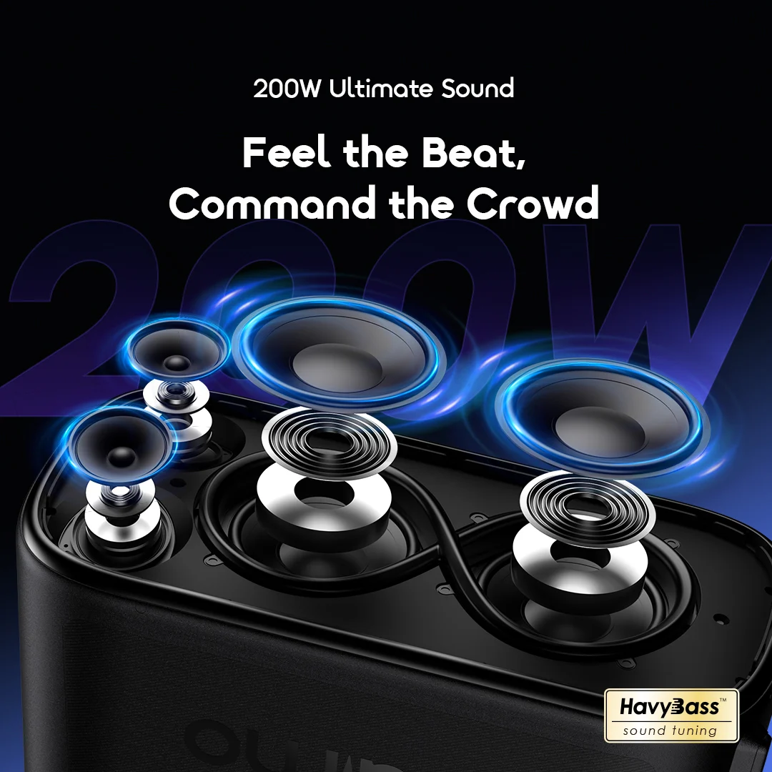 oraimo Wireless Party Speaker SpaceBox Max OBS-982 3 200W Ultimate Sound oraimo Wireless Party Speaker SpaceBox Max OBS-982 3 200W Ultimate Sound