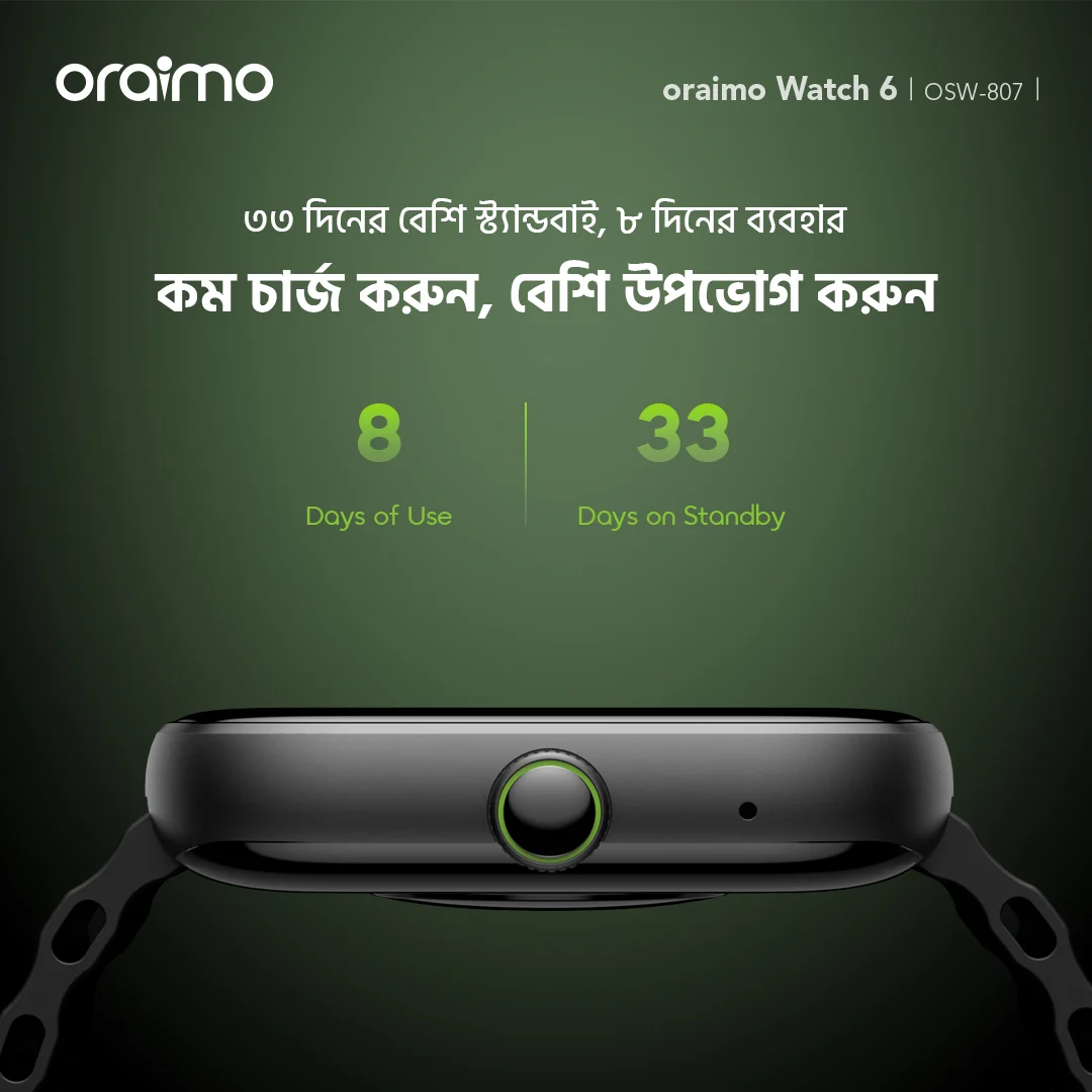 oraimo smartwatch watch 6 OSW-807 charge less oraimo smartwatch watch 6 OSW-807 charge less