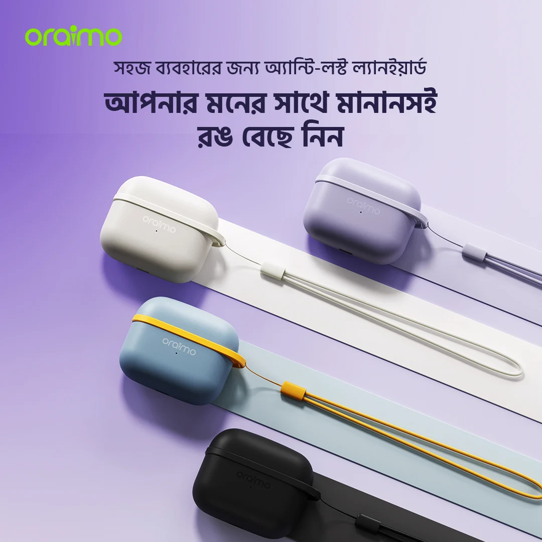 oraimo wireless earbuds SpaceBuds Lite OTW-324 bd anti-lost lanyard