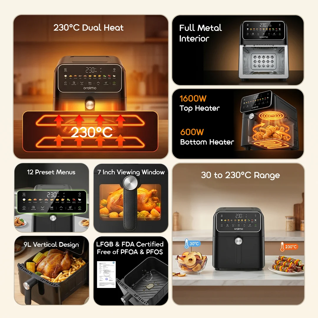 oraimo Air Fryer Intellifry OAF-502A-02 Features oraimo Air Fryer Intellifry OAF-502A-02 Features