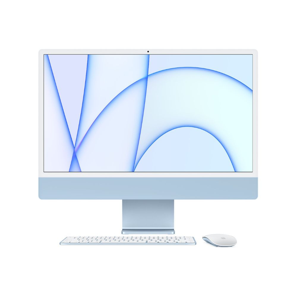 Apple iMac 24 inch M1 Chip CPU 8 Core CPU 7 Core GPU 8GB & 256GB - Blue